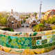 Panoramic shot of Barcelona's Park Güell